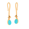 Delectable Hook Type Gold Drop Earrings