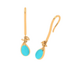 Delectable Hook Type Gold Drop Earrings