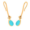 Delectable Hook Type Gold Drop Earrings