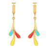 Colourful Gold Drop Earrings