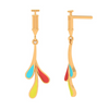 Colourful Gold Drop Earrings