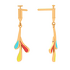 Colourful Gold Drop Earrings