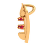 14k Gold Kalash Pendant for Women with Enticing  Red Gem 