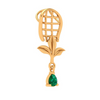 Unique 14K Leafy Motif Emerald Adorn gold pendant Design From Amazea Collection