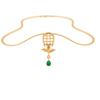 Unique 14K Leafy Motif Emerald Adorn gold pendant Design From Amazea Collection