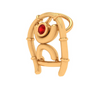 Auspiscious 14k Gold Red Gem Pendant for Women  From PC Chandra Amazea Collection