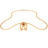 Auspiscious 14k Gold Red Gem Pendant for Women  From PC Chandra Amazea Collection