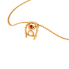 Auspiscious 14k Gold Red Gem Pendant for Women  From PC Chandra Amazea Collection