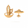 14KT (585) Yellow Gold Stud Earrings for Women