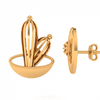 14KT (585) Yellow Gold Stud Earrings for Women