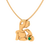 Exquisite 14k Gold Lord Ganesha Pendant For Women From Amazea Collection