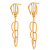 14K Gold Earrings with trendy dangling threads with BIS Hallmarked 