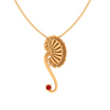 14K Adorable Gemstone Studded Gold Pendant 