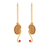 Gold Earrings Design With A Bong-Fan Shape 