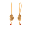 Gold Earrings Design With A Bong-Fan Shape 