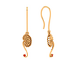 Gold Earrings Design With A Bong-Fan Shape 