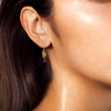 Gold Earrings Design With A Bong-Fan Shape 