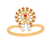 Lustrous Red Designer Gold Ring for Women