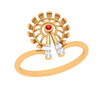 Lustrous Red Designer Gold Ring for Women