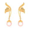 14K Leaf Themed Gold Earrings Design For Wedding Season 