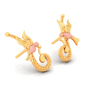 14K Funky And Trendy Gold Earrings Design 