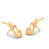 14K Funky And Trendy Gold Earrings Design 