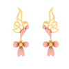 14K Bird Shaped Gold Earrings Design