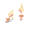 14K Bird Shaped Gold Earrings Design