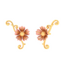 14K Gold Earrings Design With A Floral Theme