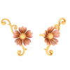 14K Gold Earrings Design With A Floral Theme