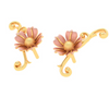 14K Gold Earrings Design With A Floral Theme