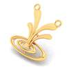 14K Gold Pendant Solid Droplet Design from Barish Collection 