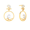 14K Gold Earrings Gems & Hoop Design from Barish Collection