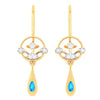 Gold Earrings With Unrivaled Design & duo-Gems from Barish Collection