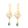 Gold Earrings With Unrivaled Design & duo-Gems from Barish Collection