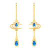 14K Gold Earrings With Elegant Blue Gems from Barish Collection