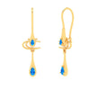 14K Gold Earrings With Elegant Blue Gems from Barish Collection