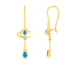 14K Gold Earrings With Elegant Blue Gems from Barish Collection