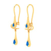 14K Gold Earrings With Elegant Blue Gems from Barish Collection