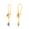 14K Gold Earrings With Elegant Blue Gems from Barish Collection