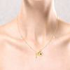 14k Aquarius Themed Gold Gorgeous Necklace From Amazea Collection