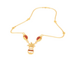 14k Gold Traditional Necklace With Red Stone