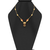 14k Gold Traditional Necklace With Red Stone