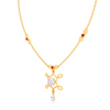 Unique 14k Gold Necklace With Stone- Amazea Collection