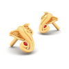 14k Cute Ganesha Motif Studs Earrings For Women From Amazea Collection