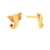 14k Cute Ganesha Motif Studs Earrings For Women From Amazea Collection