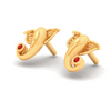 14k Cute Ganesha Motif Studs Earrings For Women From Amazea Collection