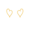 14k Gold Sweetheart Sleek Studs Earrings From Amazea Collection