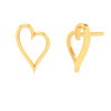 14k Gold Sweetheart Sleek Studs Earrings From Amazea Collection