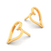 14k Gold Sweetheart Sleek Studs Earrings From Amazea Collection